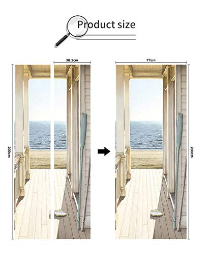 3D Puerta Mural, Venecia Pvc Door Mural Sticker Autoadhesivo para Dormitorio Sala Cocina Extraíble Door Wallpaper Poster Diy Decoración