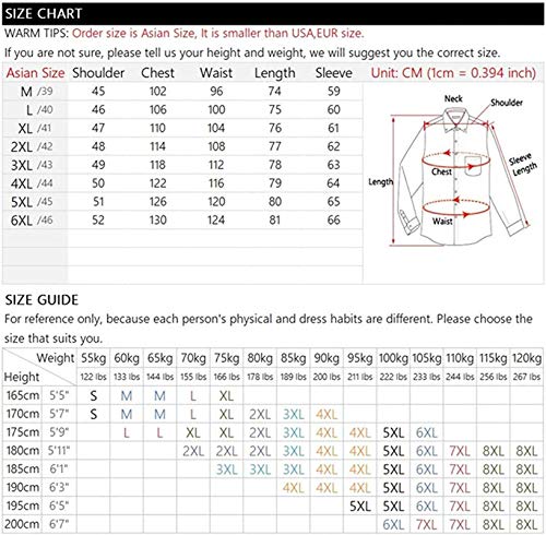 3DT Men French Cufflinks Striped Shirt Casual Shirts Slim Fit French Cuff Shirts,Fs06,Asian Size 4XL