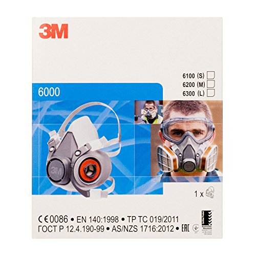 3M 6100 Media Máscara Reutilizable, Certificado de seguridad EN