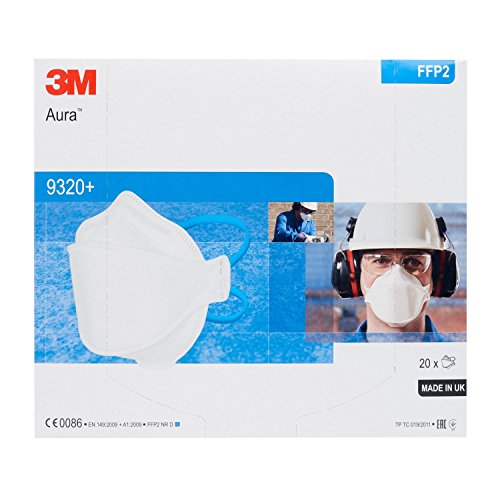 3M Aura 9320+ Mascarilla autofiltrante para partículas FFP2 sin válvula (20 pack)