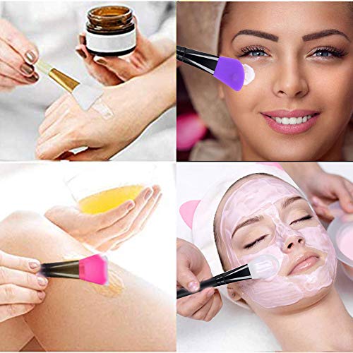 3PCS Silicona Mascarilla Facial, Cepillo de la Máscara Cara Juego de Brochas de Silicona, Cepillo Aplicador de Mascarilla Faciales de Barro Herramientas de Aplicación de loción corporal