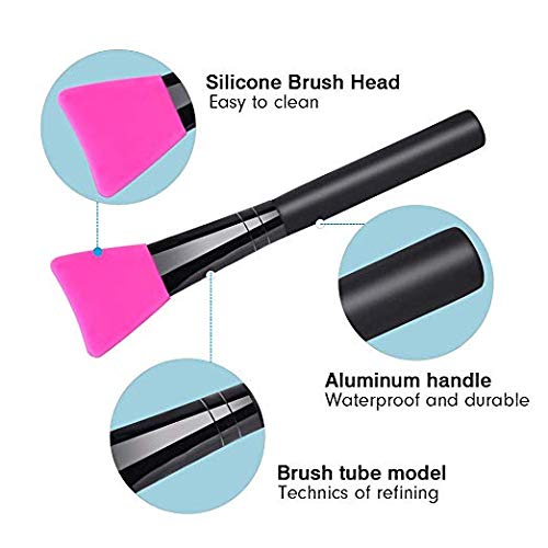3PCS Silicona Mascarilla Facial, MS,DEAR Cepillo de Mascarilla, Silicona Suave Máscara de Pincel, Cepillo Aplicador de Mascarilla Faciales de Barro Herramientas de Aplicación de loción corporal