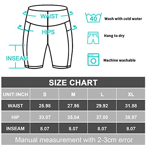 3W GRT Leggings Mujer Fitness, Leggings De Yoga para Mujer, Pantalones De Entrenamiento, Pantalón Corto Deportivo para Mujer Cintura Alta (Negro, S)