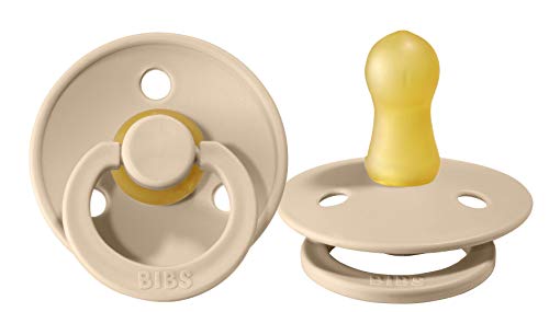 4 chupetes Bibs Colour, tamaño 1 (0 – 6 meses), set de iniciación para niña, incluye una elegante caja para chupete de JJLS