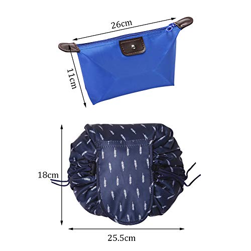 4 Piezas Bolsa de Maquillaje Bolsa de Cosméticos con Cordón Bolso de Organizador con Forma de Bola de Masa Neceser de Viaje Impermeable para Mujeres y Niñas