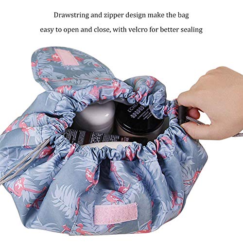4 Piezas Bolsa de Maquillaje Bolsa de Cosméticos con Cordón Bolso de Organizador con Forma de Bola de Masa Neceser de Viaje Impermeable para Mujeres y Niñas