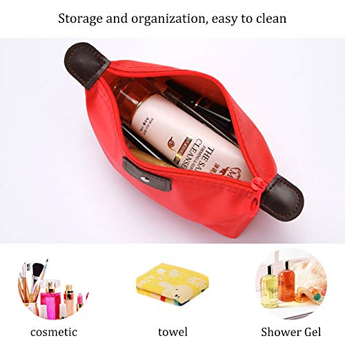 4 Piezas Bolsa de Maquillaje Bolsa de Cosméticos con Cordón Bolso de Organizador con Forma de Bola de Masa Neceser de Viaje Impermeable para Mujeres y Niñas