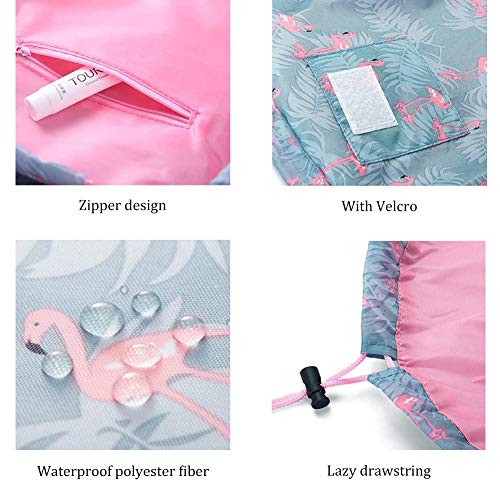 4 Piezas Bolsa de Maquillaje Bolsa de Cosméticos con Cordón Bolso de Organizador con Forma de Bola de Masa Neceser de Viaje Impermeable para Mujeres y Niñas