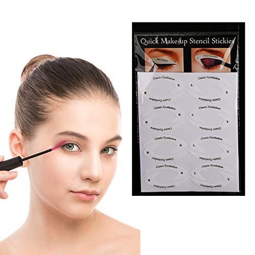 4 Piezas desechables maquillaje de ojos de ratones sombra de ojos profesional Shield Eyeliner Plantillas para una perfecta ojos ahumados o con alas Consejo Look