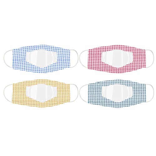 4 unidades de protección facial transparente para adultos, de plástico transparente, unisex, antipolvo, lavable, reutilizable, protección bucal para mujeres, hombres, actividades al aire libre