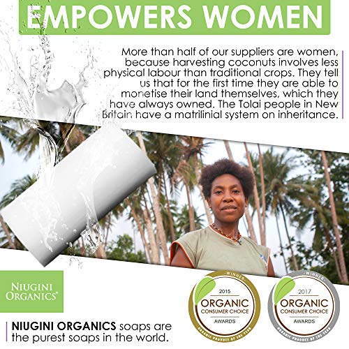 4 x Jabónes de aceite de coco virgen puro orgánico del MUNDO (4 x Mixto, Sin Aroma, Lavanda, Patchouli, Hierva de Limon )