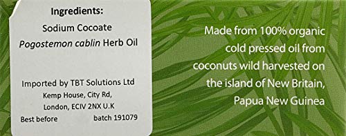 4 x Jabónes de aceite de coco virgen puro orgánico del MUNDO (4 x Mixto, Sin Aroma, Lavanda, Patchouli, Hierva de Limon )