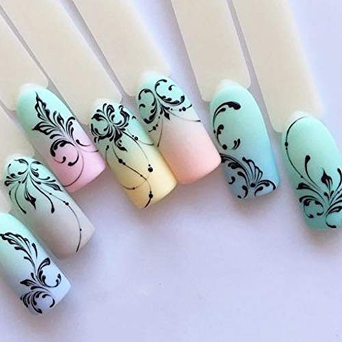 40 Hojas/Juego de uñas Flor Animal de la Historieta Decorativas para uñas Colgante Collar de envolturas de uñas de manicura de la decoración DIY Etiqueta Calcomanías Regard
