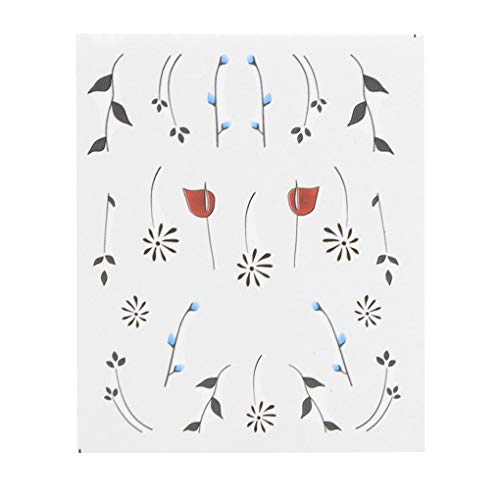 40 Hojas/Juego de uñas Flor Animal de la Historieta Decorativas para uñas Colgante Collar de envolturas de uñas de manicura de la decoración DIY Etiqueta Calcomanías Regard