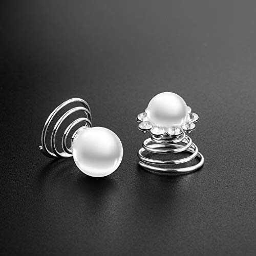 40 horquillas en espiral para el pelo, espirales, espirales, para bodas, fiestas, 8 estilos