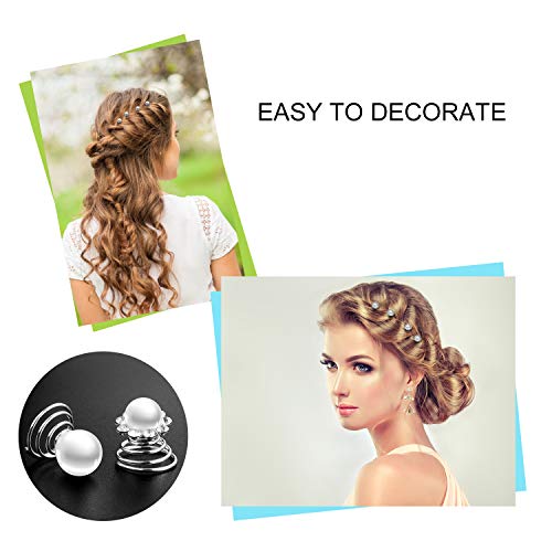 40 horquillas en espiral para el pelo, espirales, espirales, para bodas, fiestas, 8 estilos