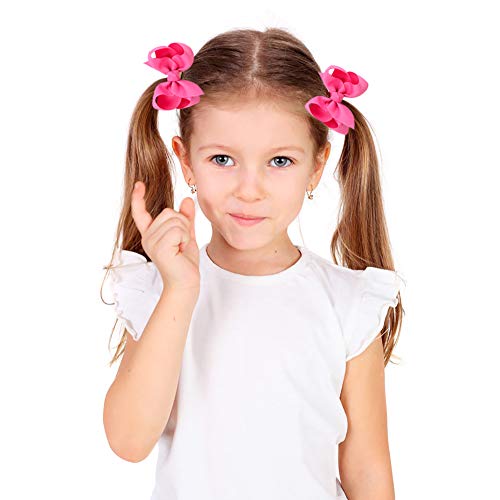 40pcs 3 pulgadas bebés arcos del pelo lazos del pelo de la venda elástico del Ponytail de la banda para el cabello accesorios para niños pequeños para niños