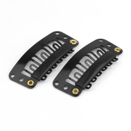 40x en forma de U Clips Snap clip del metal para la extensión del pelo de la peluca de la trama del clip del pelo Negro