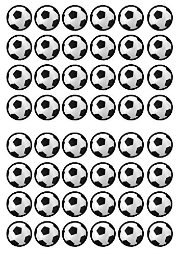 48 de balón de fútbol comestible Premium de grosor edulcorados vainilla, oblea Rice Paper Cupcake Toppers/adornos