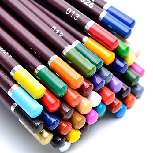 48 Lápices de Colores de Dibujo Profesional para Artistas - Lápices con Base de Óleo - Incluye Lápiz Color Carne para Colorear y Hacer Bocetos
