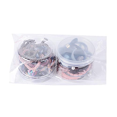 48pcs Gomas Pelo Elásticos Coleteros Tela de Colores para Cabello Niña Mujer