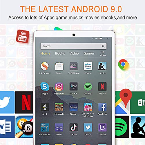 4G Tablets 10.1 Pulgadas, Android 9.0 Tablet PC con 4GB RAM+ 64GB ROM, Quad-Core 8MP 2 in 1 Tablet con Teclado, 8000mAh Moviles Buenos o Tablets Puede Llamar Apoyo Dual SIM WiFi/Bluetooth/OTG (Rosa)