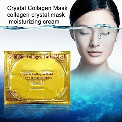 5 Pack oro Colágeno Máscara de colágeno Crystal – Anti envejecimiento, arrugas, Hidratante, imperfecciones, Firming, tonificación, ojeras, suavizado de piel, natural Lift, cuidado de la piel