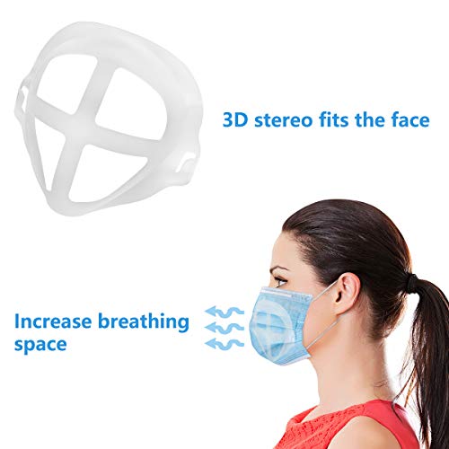 5 piezas de cubierta de tela interior marco de apoyo, soporte 3D espacial, inserto de silicona fresco de verano, para protección de lápiz labial femenino soporte de respiración suave