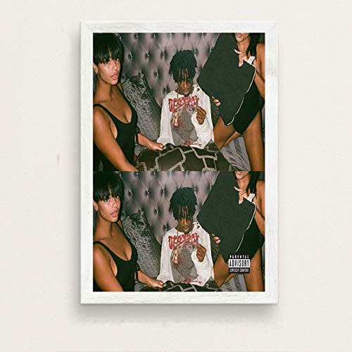 50 * 70cm Playboi Carti álbum de música popular hip hop rap rock super estrella rapero cantante retrato lienzo pintura cartel sala de estar ventiladores dormitorio estudio decoración para el h