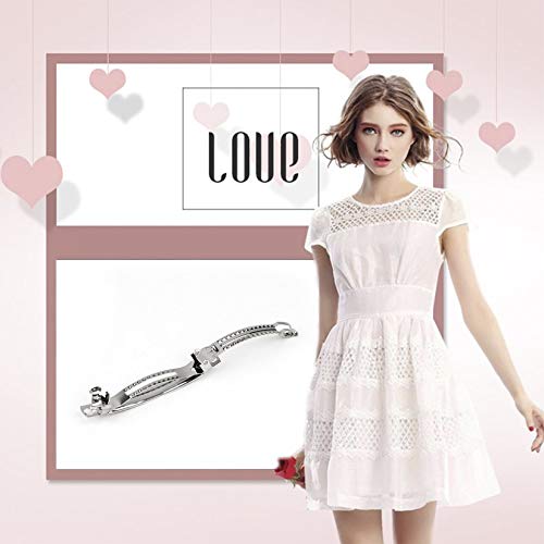 50 unids Exquisita Mano de Obra de 60mm French Style Barrettes Clips Hallazgos DIY Accesorios Para el Cabello Arcos Lote Niquelado de Metal Barato