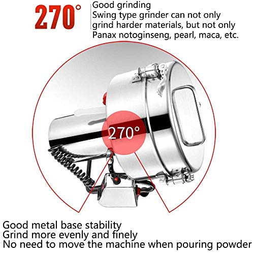 5000g acero inoxidable amoladora eléctrica del grano del molino for la molienda de granos diversos especia grano hierba del molino pulverizador Grinder polvo de recuerdos for la mamá, la esposa (550W)