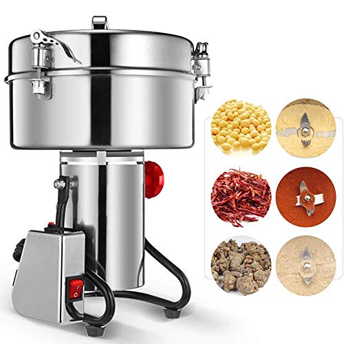 5000g acero inoxidable amoladora eléctrica del grano del molino for la molienda de granos diversos especia grano hierba del molino pulverizador Grinder polvo de recuerdos for la mamá, la esposa (550W)