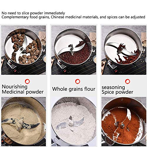 5000g acero inoxidable amoladora eléctrica del grano del molino for la molienda de granos diversos especia grano hierba del molino pulverizador Grinder polvo de recuerdos for la mamá, la esposa (550W)