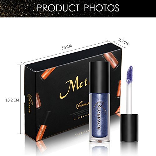 6 colores brillo liuquid lápiz labial, Moresave brillo labial conjunto larga duración impermeable líquido lápiz labial para fiesta brillante maquillaje