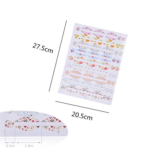 6 hojas de pizarra, etiquetas de etiqueta engomada cosmética etiqueta de la etiqueta engomada de la botella de aceite esencial oval para DIY