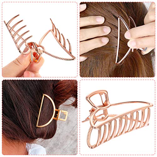 6 Pcs Clips de Garra de Metal,Pinza para el Pelo, Mandíbula de Pelo Antideslizante, Garra de Pelo para Mujeres Niñas,Hebillas de Pelo para Sujetar Pelo,Accesorios Pelo
