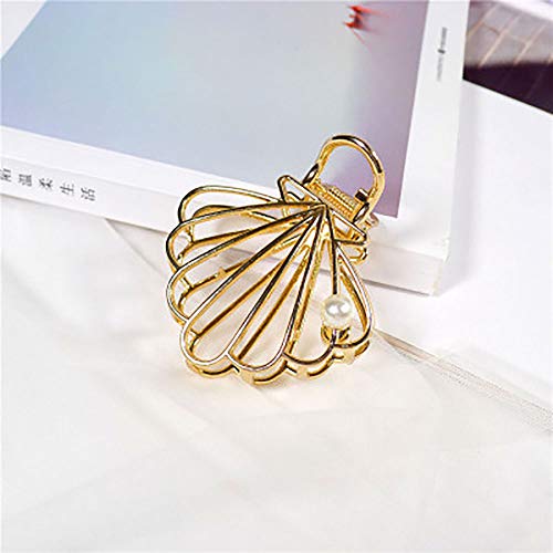 6 Piezas de Metal Pinzas para el Cabello, Clip Agarre Pelo Hebilla Antideslizante Accesorios para el Cabello Mujer Niñas Sostenedor de Pelo,para Ducha, Maquillaje, Accesorios(6 tipos de forma)