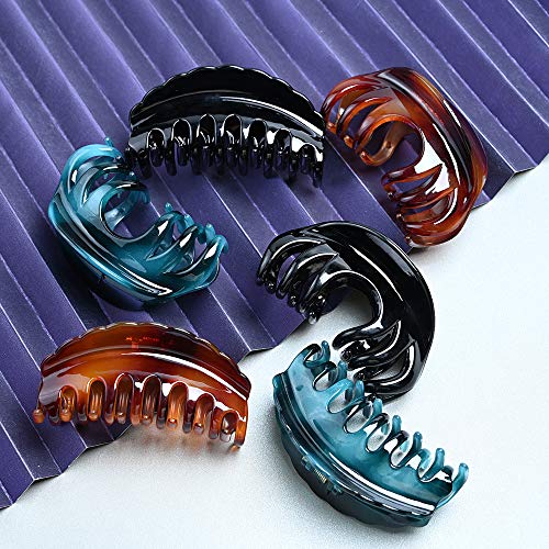 6 piezas de pinzas para el cabello, antideslizantes, grandes, para el cabello, pinzas para el cabello, sujeción fuerte, accesorios para el cabello de moda, sombreros para mujeres y niñas