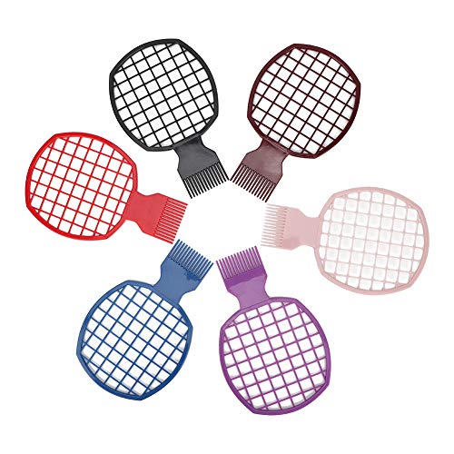 6 Piezas Peine Afro Pelo de Hojalata Peine de Permanente Caliente Hombres Rizado Peine Herramienta de Peluquería para Rastas Rizo Cabello Cabello Retorcido