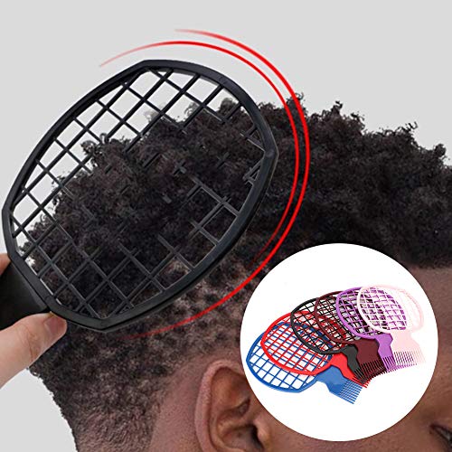 6 Piezas Peine Afro Pelo de Hojalata Peine de Permanente Caliente Hombres Rizado Peine Herramienta de Peluquería para Rastas Rizo Cabello Cabello Retorcido