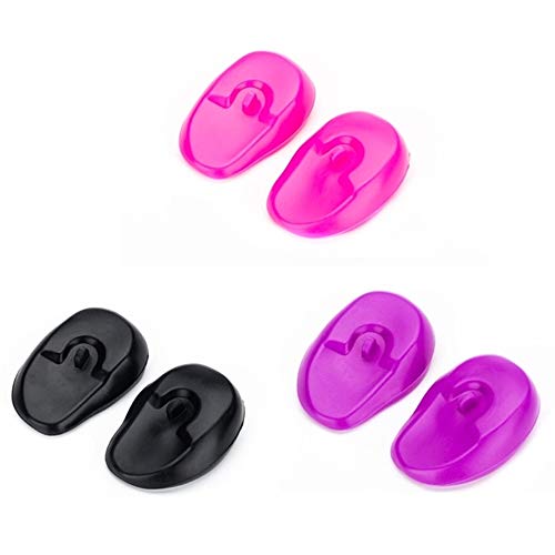 6 unidades / 3 pares de protectores de oídos protectores de oídos protectores de tinte de peluquería para colorear baño de ducha de peluquería mujeres spa