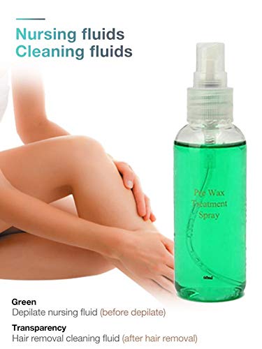 60ML Depilatorio Depilación Corporal Spray Depilación Limpieza Solución de reparación de Aceite Pulverizador de Cera Líquido de Tratamiento de Cera Permanente Natural