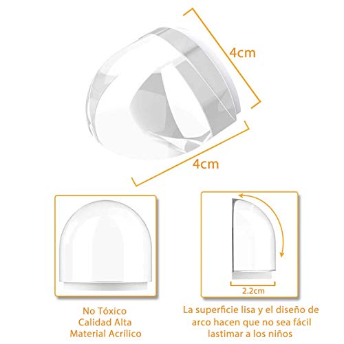 6PCS Tope Puerta Topes Puertas Transparente Autoadhesivo Protección Puerta Muebles Pared de Casa Oficina