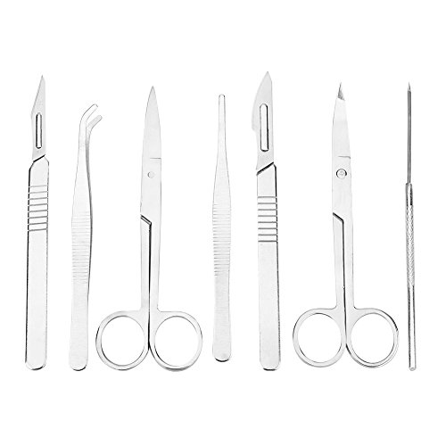 7 Unids Herramientas de Disección, Kit de Disección de Acero Inoxidable para Estudiantes de Biología o Laboratorio