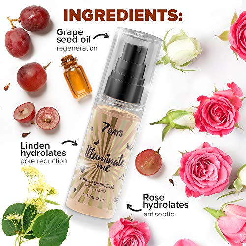 7DAYS Miss Crazy Face Fluido 1 piezas Cara iluminadora Natural única Iluminadora