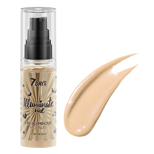 7DAYS Miss Crazy Face Fluido 1 piezas Cara iluminadora Natural única Iluminadora