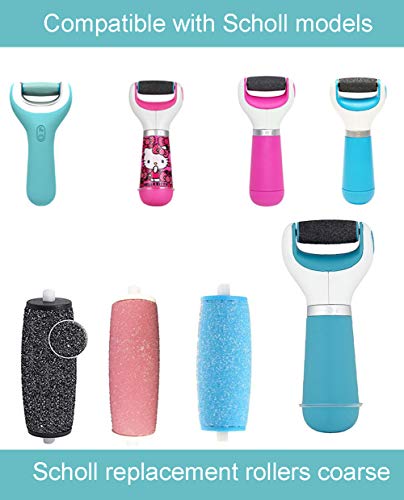 8 piezas duras remover la piel duro rodillos de reemplazo cabezas, diamante rodillos compatibles cabezas para de terciopelo Scholl suave