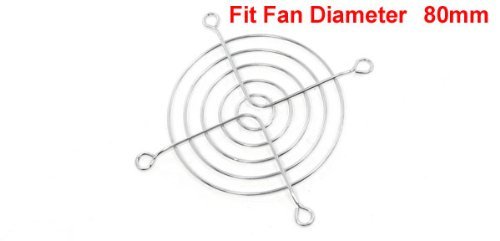 80mm dedo 8cm metal mollete protector del ventilador Grill caso del tono de la plata para el ordenador portátil