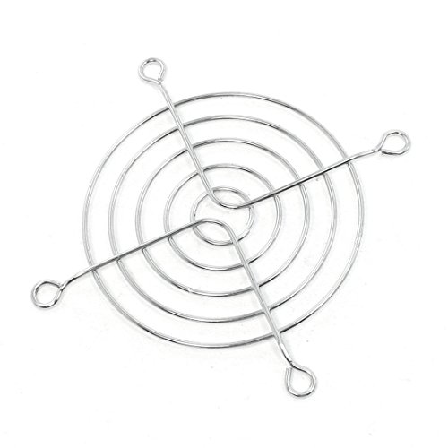 80mm dedo 8cm metal mollete protector del ventilador Grill caso del tono de la plata para el ordenador portátil