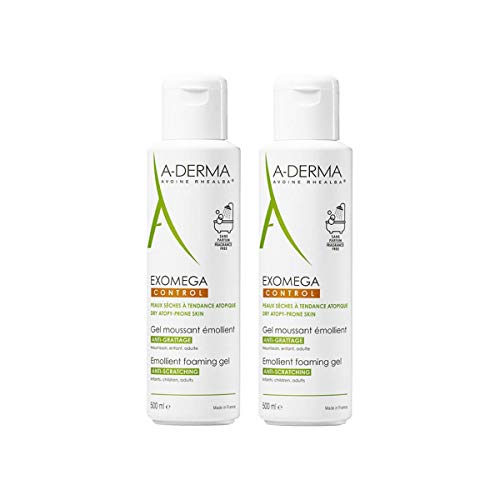 A-Derma Exómega Control Gel Espuma Emoliente 500ml x 2